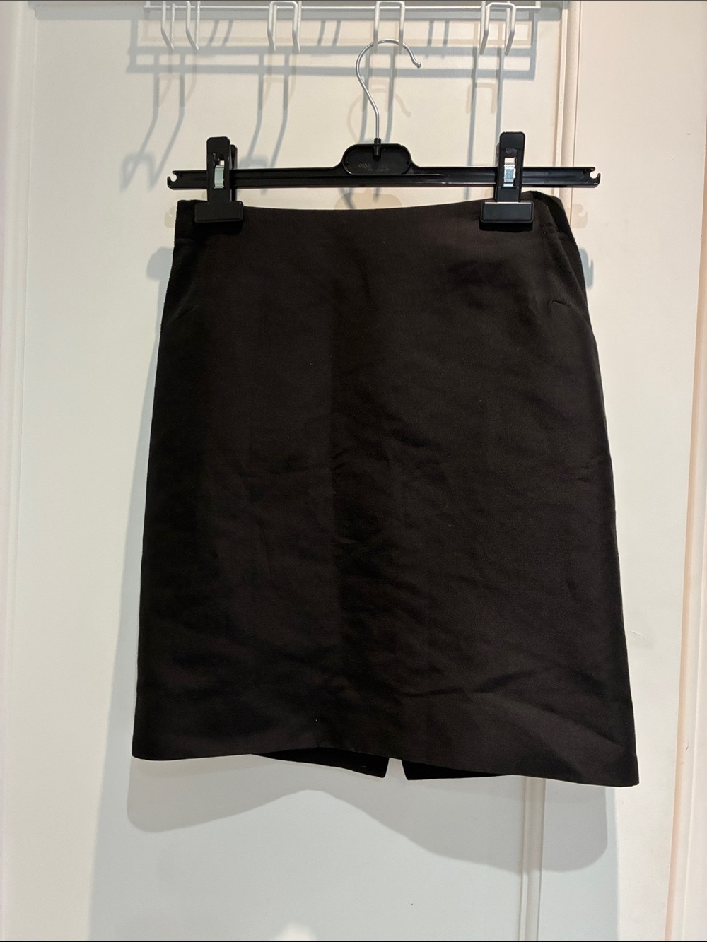 BCBGMAXAZRIA "Jaylyn" Black Cotton-Silk Blend Mini Pencil Skirt👵MT